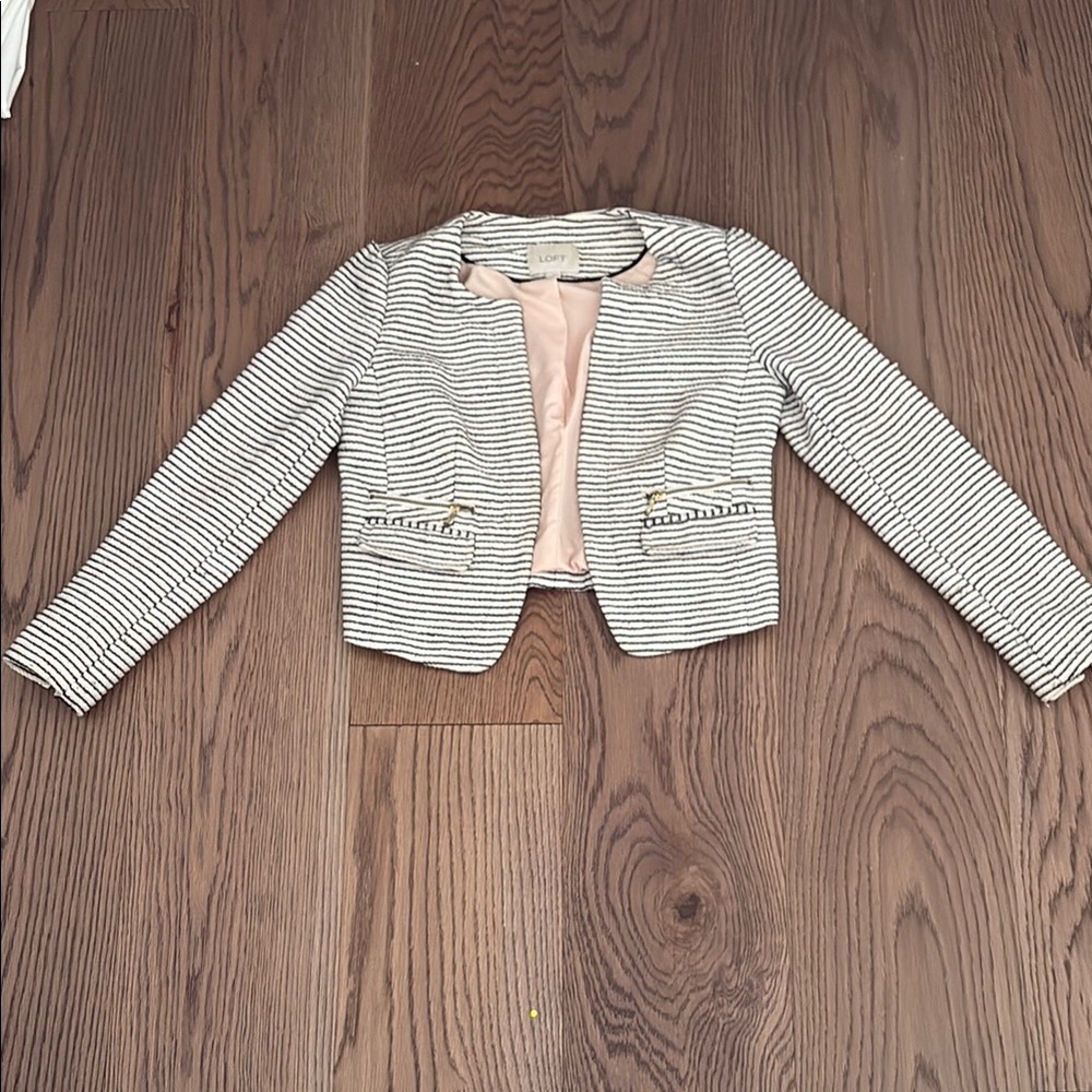 LOFT Black and White Blazer Jacket